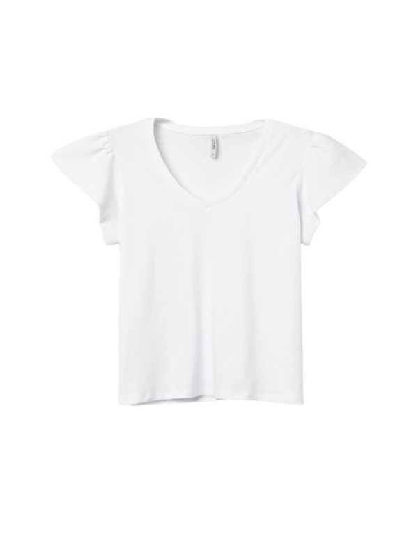 Tiffosi T-shirt Donna Mod. 10064841 KIRA_V_22 001 Bianco