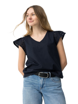 Tiffosi T-shirt Donna Mod. 10064849 GRACIOSA_V_6 798 Lyons blue
