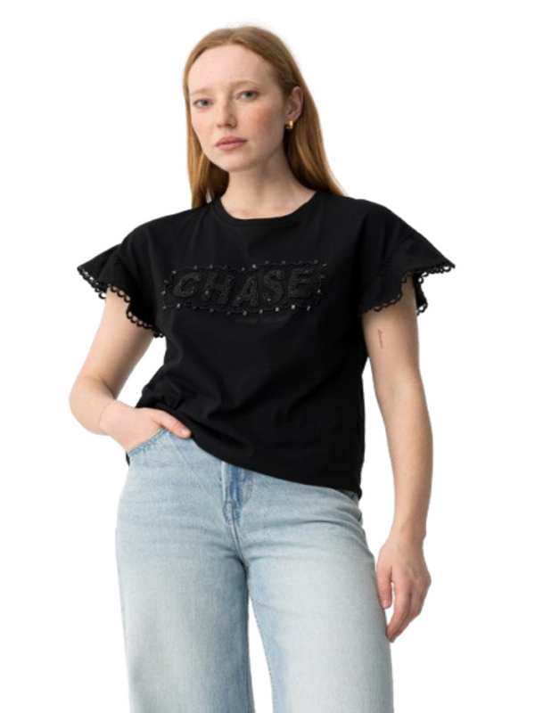 Tiffosi T-shirt Donna Mod. 10065007 NOEMIA 000 Nero