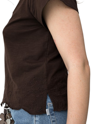 Tiffosi T-shirt Donna Mod. 10065008 HADLEY 290 Cioccolato