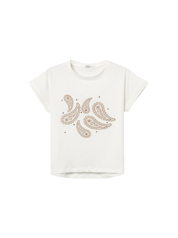Tiffosi T-shirt Donna Mod. 10065011 NATALIE 110 Bianco brillante