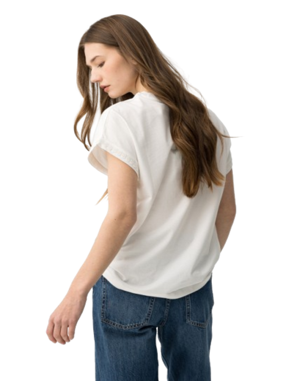Tiffosi T-shirt Donna Mod. 10065011 NATALIE 110 Bianco brillante