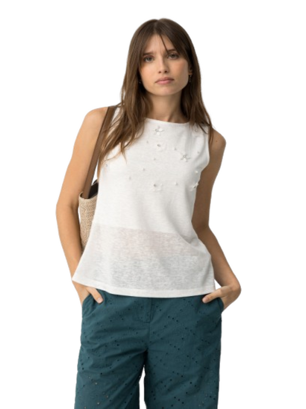 Tiffosi Top Donna Mod. 10065791 ADIRA 001 Bianco