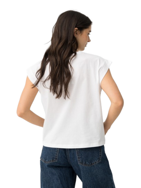 Tiffosi T-shirt Donna Mod. 10065809 NUMEL 001 Bianco