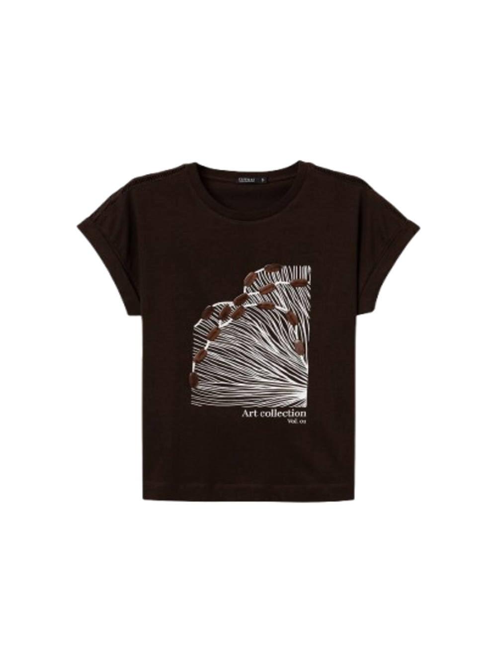 Tiffosi T-shirt Donna Mod. 10065827 JERMAINE 290 Cioccolato