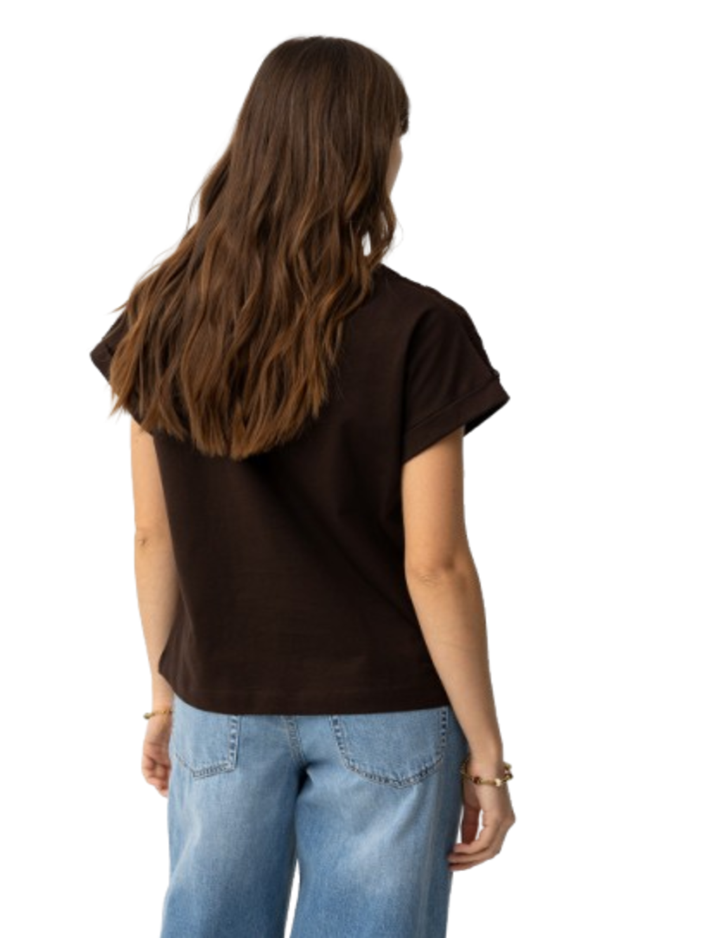 Tiffosi T-shirt Donna Mod. 10065827 JERMAINE 290 Cioccolato