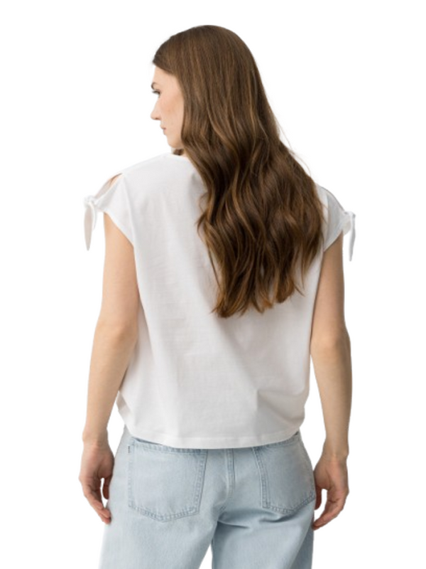 Tiffosi T-shirt Donna Mod. 10065852 MELOETTA 110 Bianco brillante