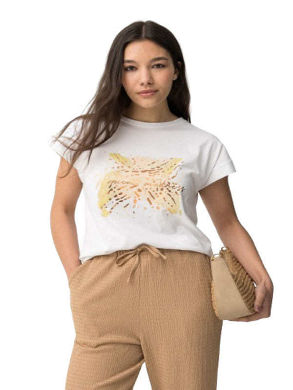 Tiffosi T-shirt Donna Mod. 10065855 KIKA_12 110 Bianco brillante