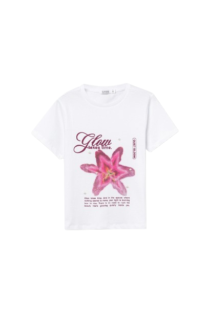 Tiffosi T-shirt Donna Mod. 10065856 VULPIX 110 Bianco brillante