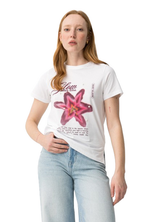 Tiffosi T-shirt Donna Mod. 10065856 VULPIX 110 Bianco brillante