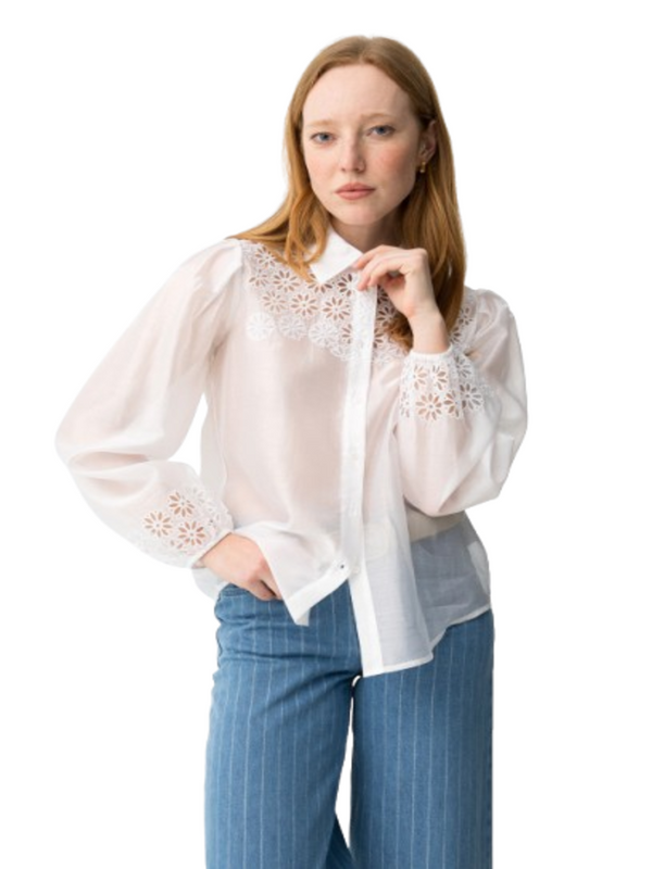 Tiffosi Camicia Donna Mod. 10066020 NAPOLINA 001 Bianco