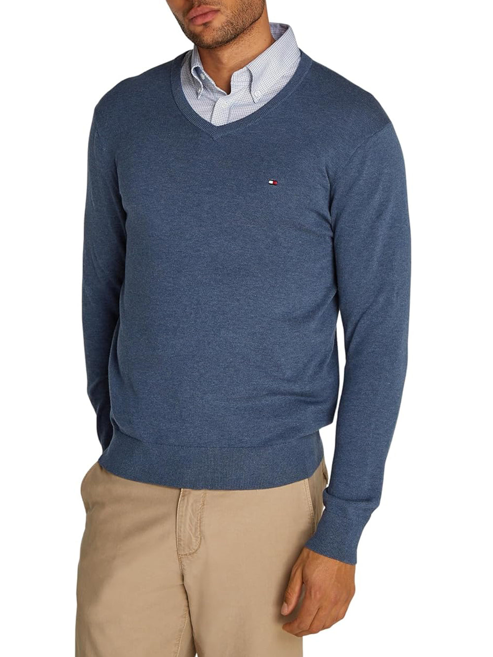 Tommy Hilfiger Maglione v Uomo Mod. MW0MW14745 DVI Denim