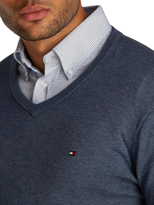 Tommy Hilfiger Maglione v Uomo Mod. MW0MW14745 DVI Denim