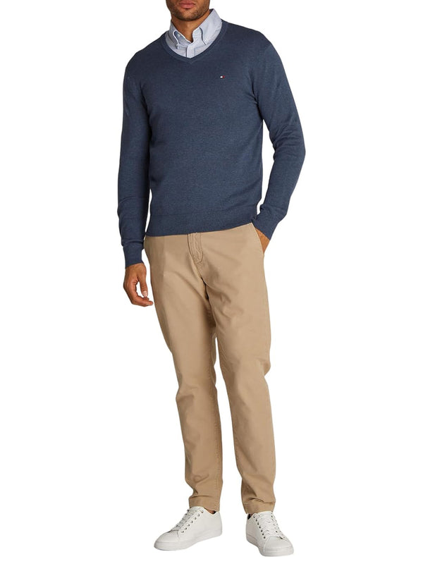 Tommy Hilfiger Maglione v Uomo Mod. MW0MW14745 DVI Denim