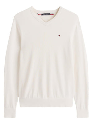 Tommy Hilfiger Maglione v Uomo Mod. MW0MW14745 ZOO Panna