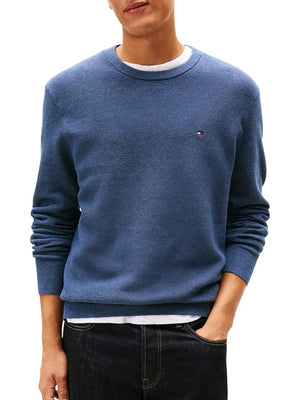 Tommy Hilfiger Maglione Girocollo Uomo Mod. MW0MW36347 DBZ Denim