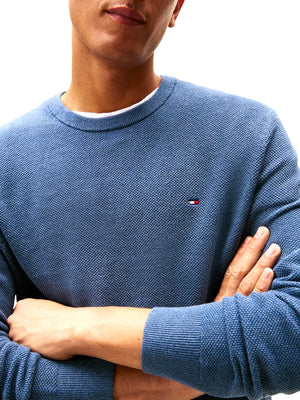 Tommy Hilfiger Maglione Girocollo Uomo Mod. MW0MW36347 DBZ Denim