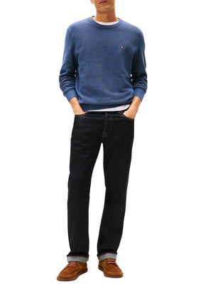 Tommy Hilfiger Maglione Girocollo Uomo Mod. MW0MW36347 DBZ Denim