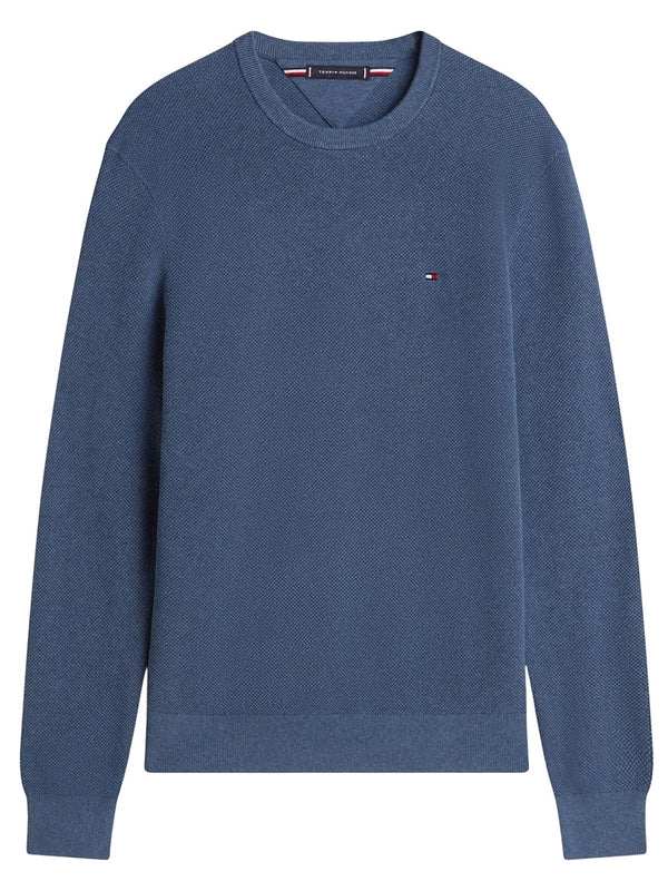 Tommy Hilfiger Maglione Girocollo Uomo Mod. MW0MW36347 DBZ Denim