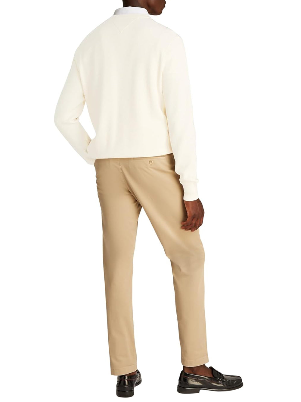 Tommy Hilfiger Maglione Girocollo Uomo Mod. MW0MW36347 ZOO Latte