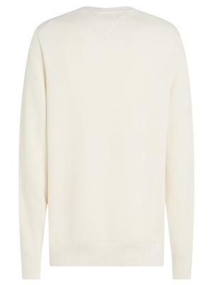 Tommy Hilfiger Maglione Girocollo Uomo Mod. MW0MW36347 ZOO Latte