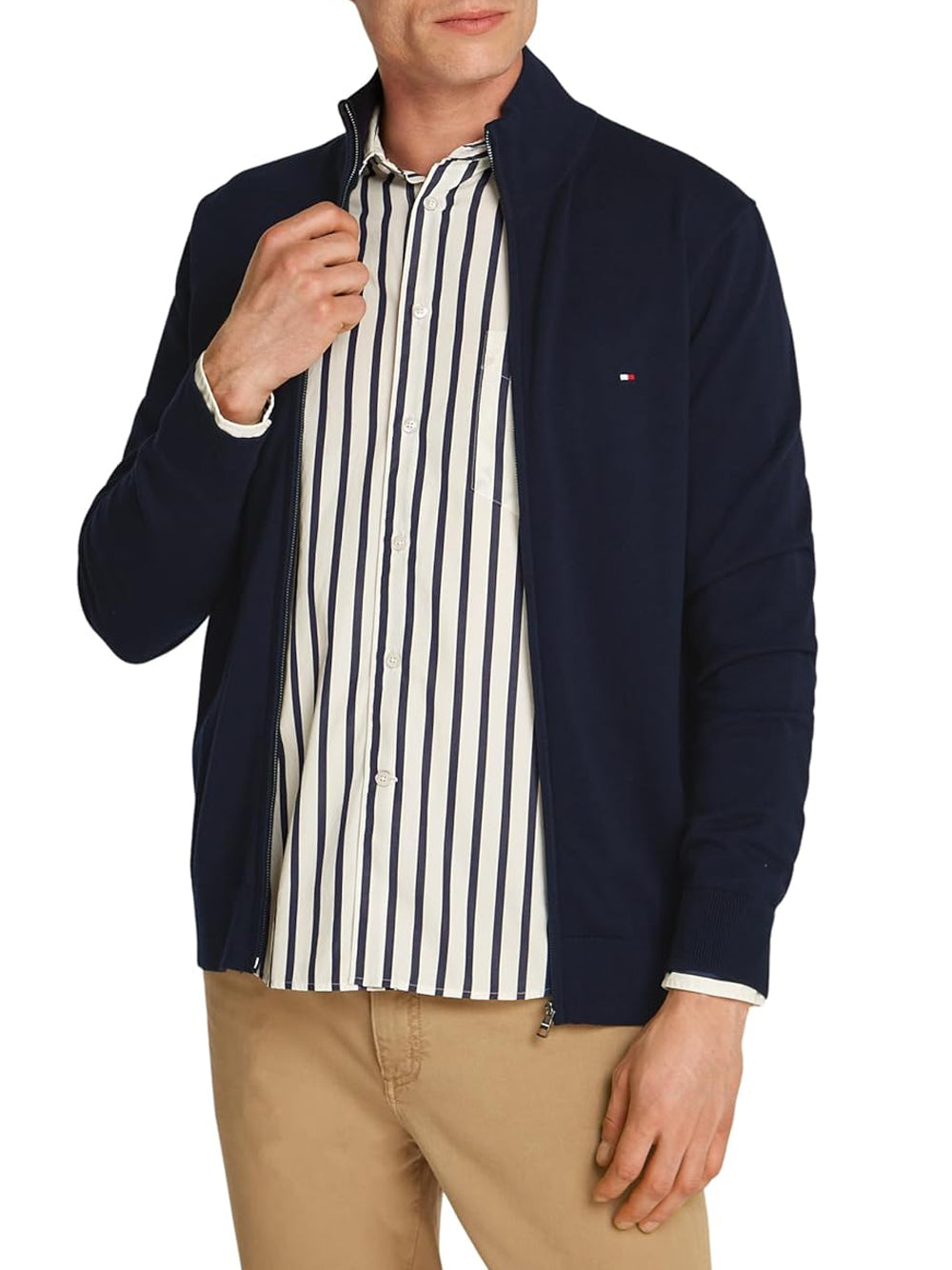Tommy Hilfiger Cardigan Uomo Mod. MW0MW36517 DW5 Blu