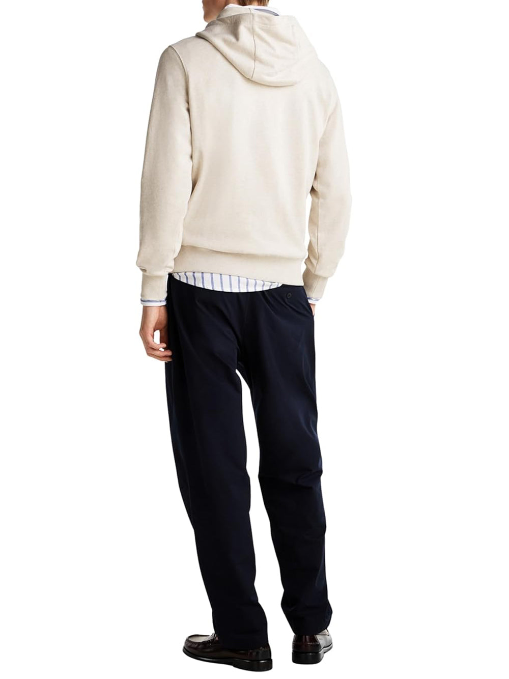 Tommy Hilfiger Felpa cappuccio Uomo Mod. MW0MW37235 HGF Panna