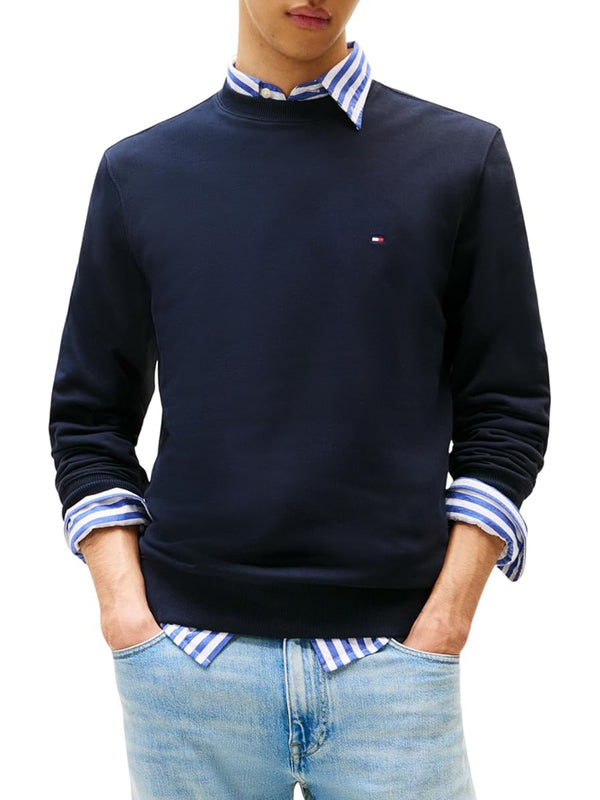 Tommy Hilfiger Felpa Girocollo Uomo Mod. MW0MW37237 DW5 Blu