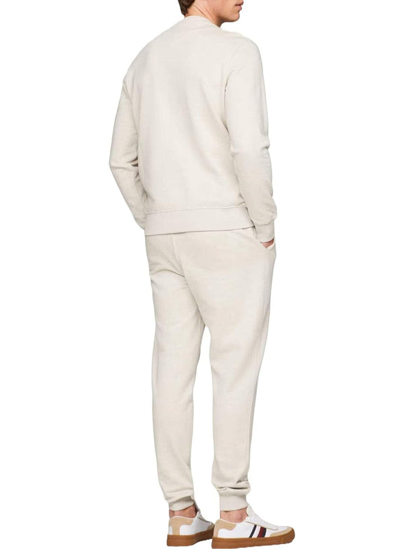 Tommy Hilfiger Felpa Girocollo Uomo Mod. MW0MW37237 HGF Panna