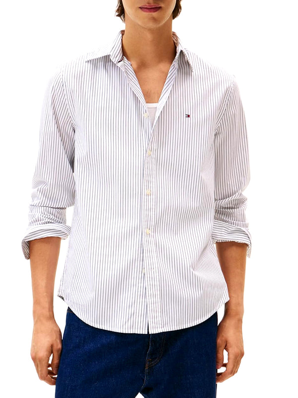 Tommy Hilfiger Camicia Manica Lunga Uomo Mod. MW0MW41399 0FA Bianco