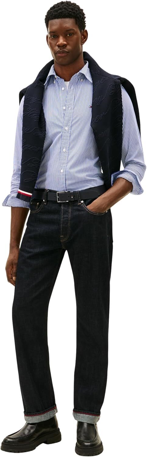 Tommy Hilfiger Camicia Manica Lunga Uomo Mod. MW0MW41403 0A4 Celeste