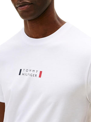 Tommy Hilfiger T-shirt Uomo Mod. MW0MW41453 YBR Bianco