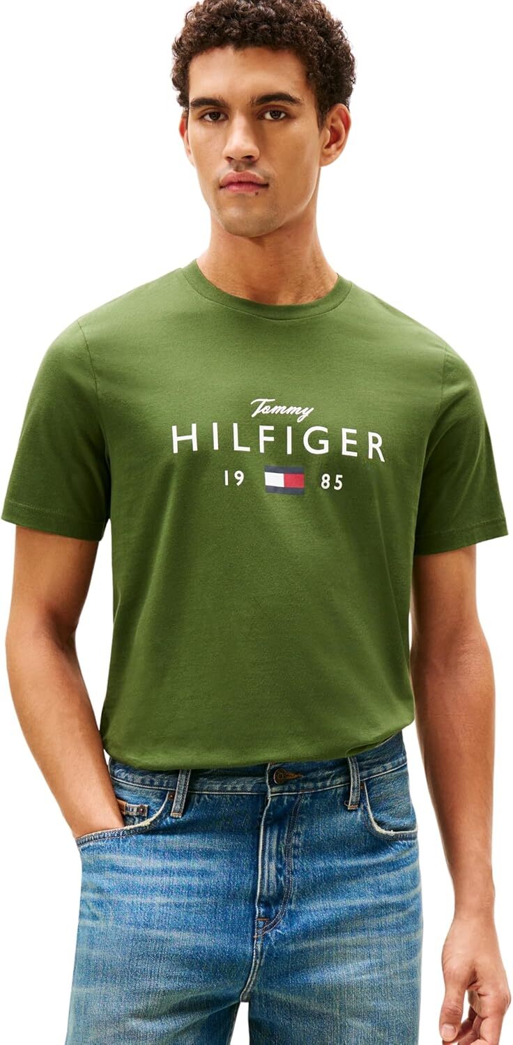 Tommy Hilfiger T-shirt Uomo Mod. MW0MW41455 L01 Verde