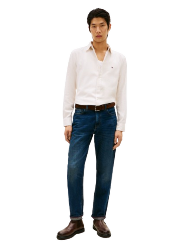 Tommy Hilfiger Camicia m/l Uomo Mod. MW0MW41688 ACG Bianco