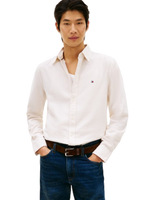 Tommy Hilfiger Camicia m/l Uomo Mod. MW0MW41688 ACG Bianco