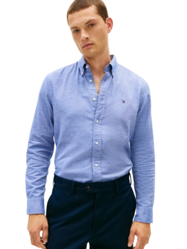 Tommy Hilfiger Camicia m/l Uomo Mod. MW0MW41688 C7L Celeste