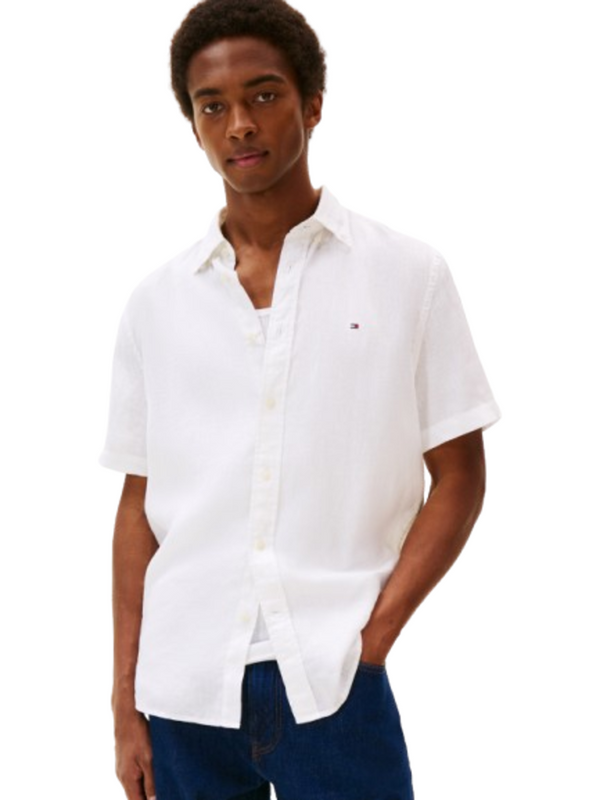 Tommy Hilfiger Camicia m/c Uomo Mod. MWOMW41531 LI YBR Bianco