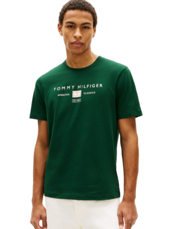 Tommy Hilfiger T-shirt Uomo Mod. MWOMW42365 MBN Verde