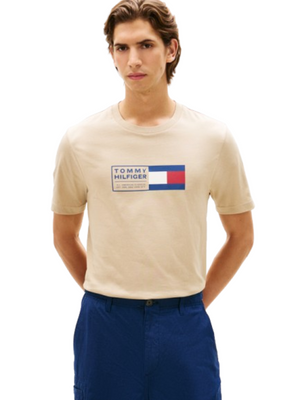 Tommy Hilfiger T-shirt Uomo Mod. MWOMW42366 RBT Beige