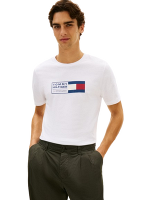 Tommy Hilfiger T-shirt Uomo Mod. MWOMW42366 YBR Bianco