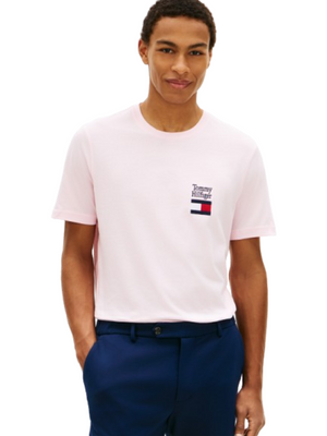 Tommy Hilfiger T-shirt Uomo Mod. MWOMW42367 TPB Rosa