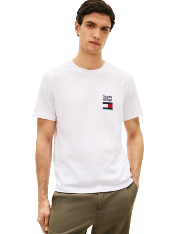 Tommy Hilfiger T-shirt Uomo Mod. MWOMW42367 YBR Bianco