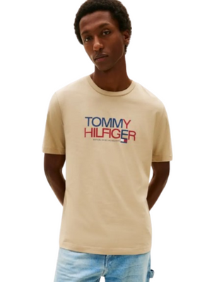 Tommy Hilfiger T-shirt Uomo Mod. MWOMW42369 RBT Beige