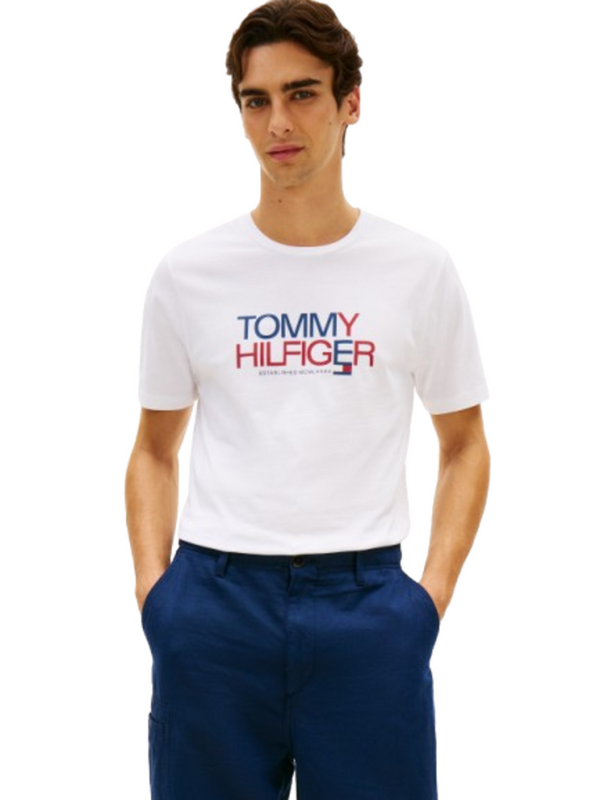 Tommy Hilfiger T-shirt Uomo Mod. MWOMW42369 YBR Bianco