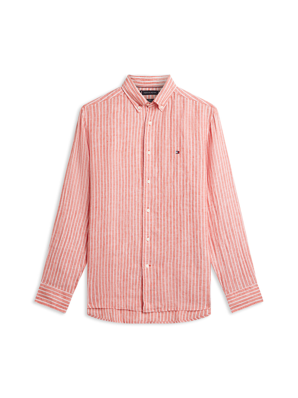 Tommy Hilfiger Camicia m/l Uomo Mod. MWOMW42400 LI-RI 0DM ORANGE