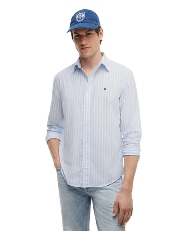 Tommy Hilfiger Camicia m/l Uomo Mod. MWOMW42440 POP-RIG 0A4 Celeste