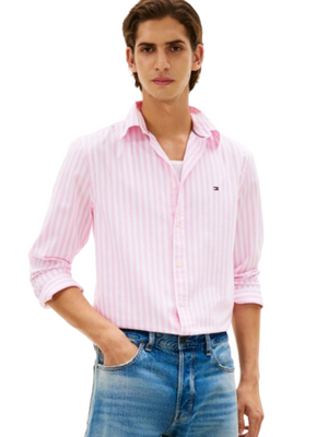 Tommy Hilfiger Camicia m/l Uomo Mod. MWOMW42440 POP-RIG 0D1 Rosa