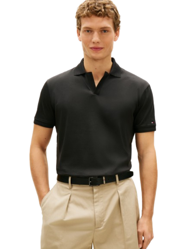 Tommy Hilfiger Polo M/C Uomo Mod. MWOMW42745 DERBY BDS Nero