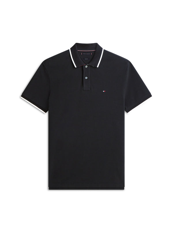 Tommy Hilfiger Polo M/C Uomo Mod. MWOMW42748 BORDINO BDS Nero