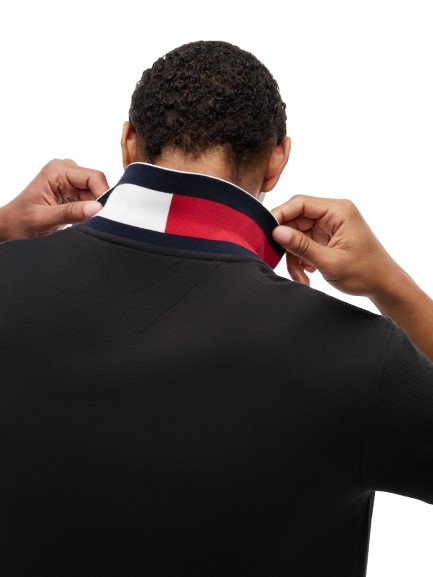 Tommy Hilfiger Polo M/C Uomo Mod. MWOMW42748 BORDINO BDS Nero
